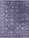 Grey Modern Hand Knotted Wool & Silk Rug - 8' 1" X 10' 3" - Golden Nile