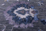 Grey Modern Hand Knotted Wool & Silk Rug - 7' 11" X 10' 1" - Golden Nile