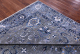 Grey Modern Hand Knotted Wool & Silk Rug - 7' 11" X 10' 1" - Golden Nile