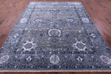 Grey Modern Hand Knotted Wool & Silk Rug - 7' 11" X 10' 1" - Golden Nile