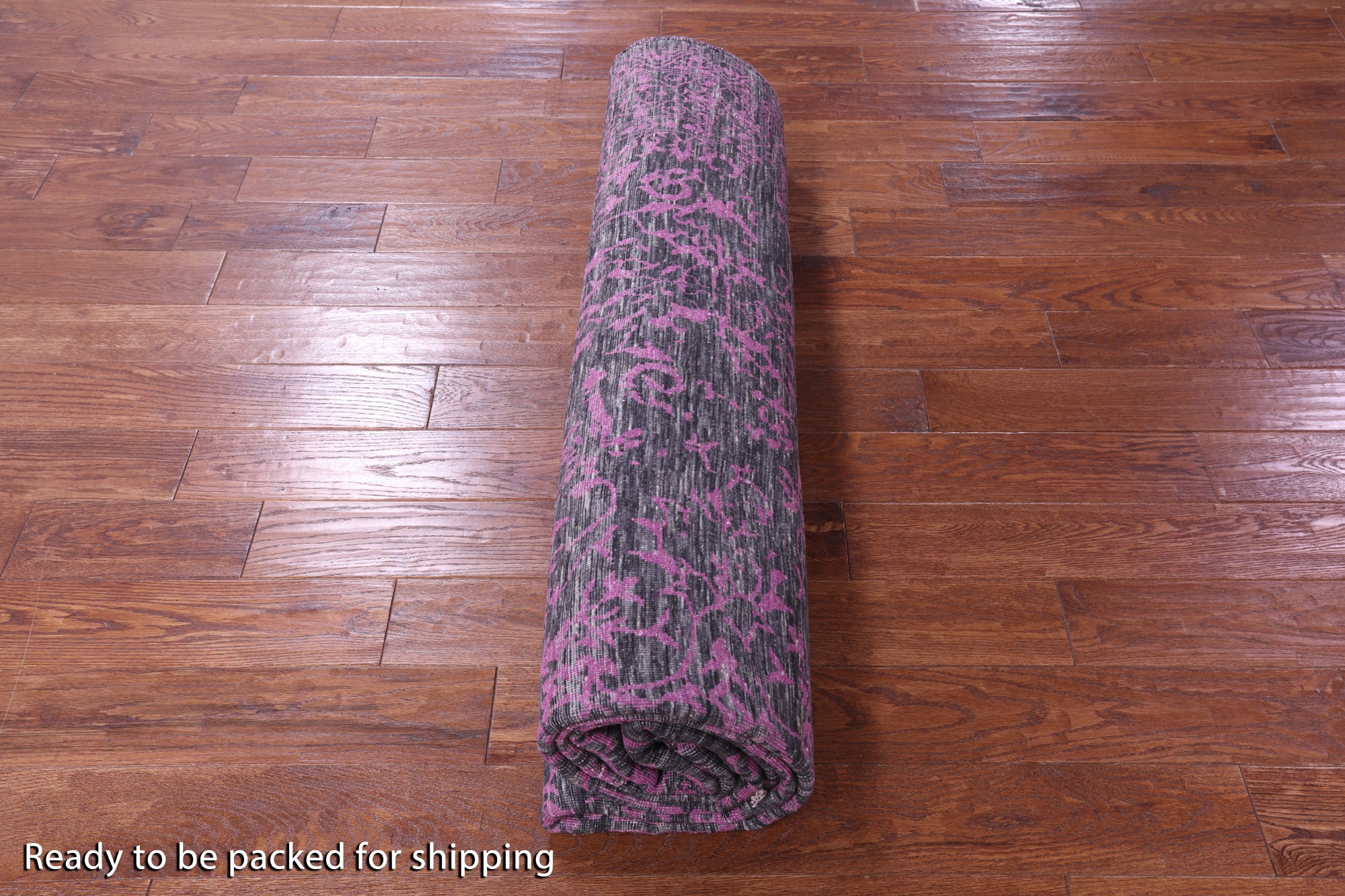 Grey Modern Hand Knotted Wool & Silk Rug - 8' 0" X 10' 1" - Golden Nile