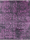 Grey Modern Hand Knotted Wool & Silk Rug - 8' 0" X 10' 1" - Golden Nile