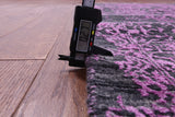 Grey Modern Hand Knotted Wool & Silk Rug - 8' 0" X 10' 1" - Golden Nile