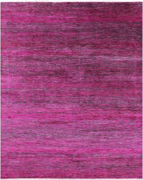 Pink Savannah Grass Hand Knotted Wool & Silk Rug - 8' 2" X 10' 1" - Golden Nile