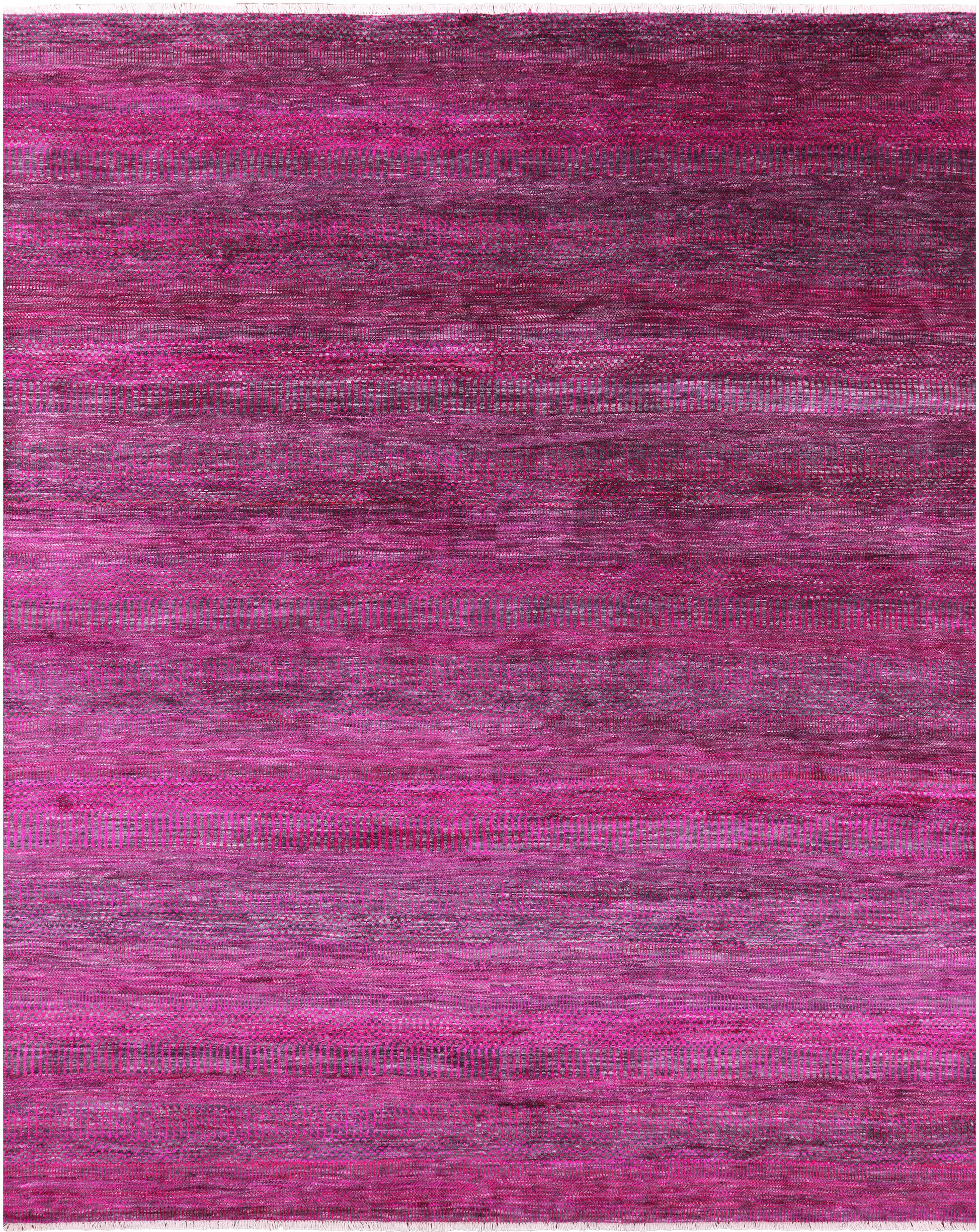 Pink Savannah Grass Hand Knotted Wool & Silk Rug - 8' 2" X 10' 1" - Golden Nile