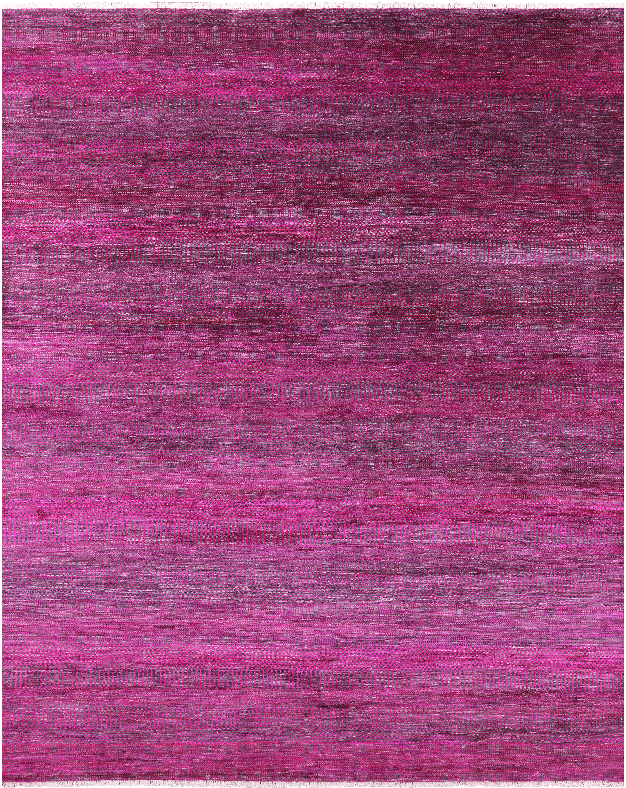 Pink Savannah Grass Hand Knotted Wool & Silk Rug - 8' 2" X 10' 1" - Golden Nile