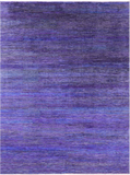 Purple Savannah Grass Hand Knotted Wool & Silk Rug - 9' 0" X 12' 1" - Golden Nile