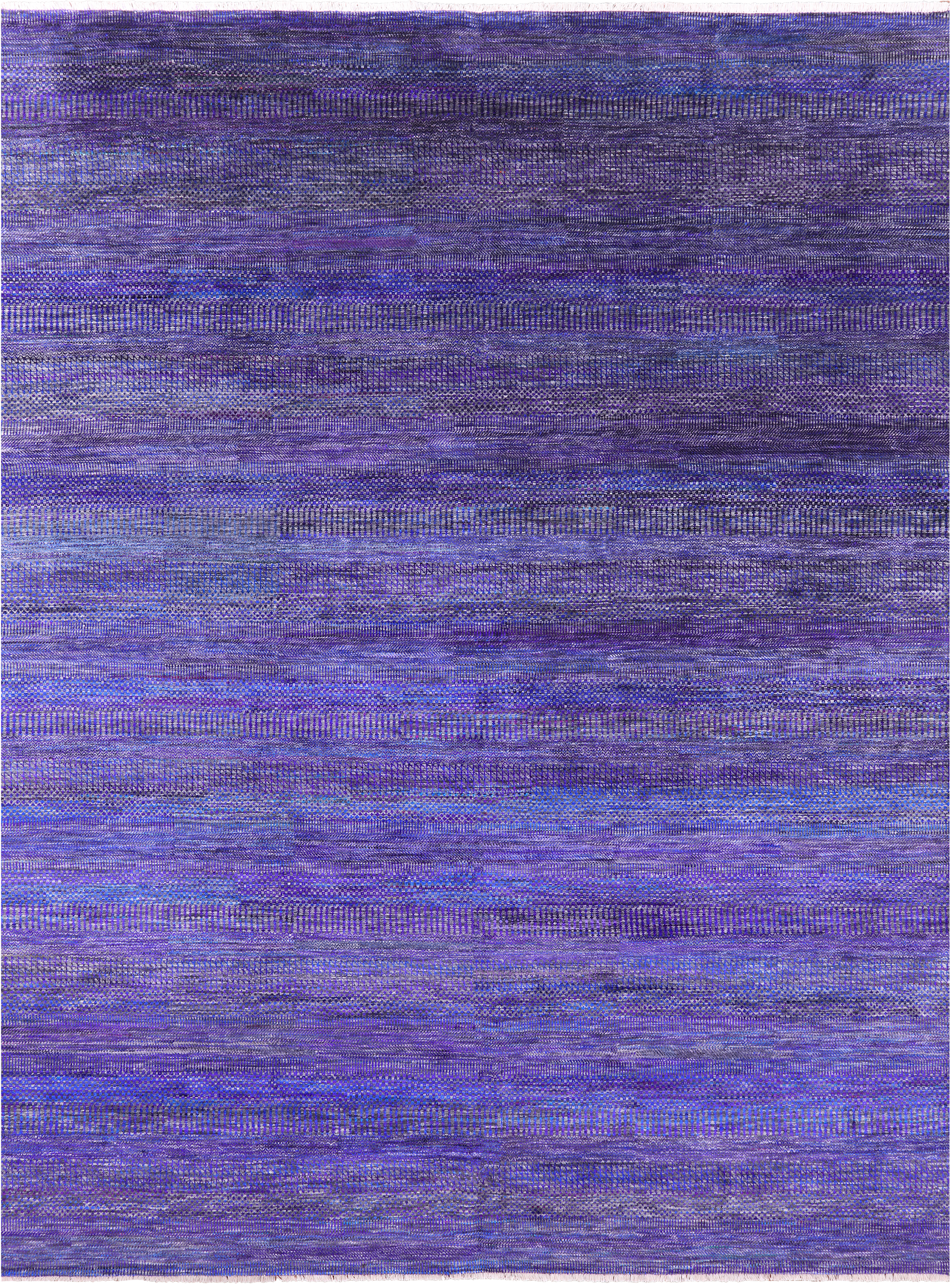 Purple Savannah Grass Hand Knotted Wool & Silk Rug - 9' 0" X 12' 1" - Golden Nile