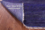 Purple Savannah Grass Hand Knotted Wool & Silk Rug - 9' 0" X 12' 1" - Golden Nile