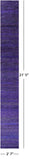 Purple Savannah Grass Hand Knotted Wool & Silk Runner Rug - 2' 7" X 21' 5" - Golden Nile
