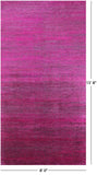 Pink Savannah Grass Hand Knotted Wool & Silk Rug - 8' 0" X 15' 8" - Golden Nile