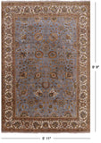 Persian Tabriz Handmade Wool Rug - 5' 11" X 8' 9" - Golden Nile