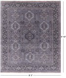 Grey Persian Fine Serapi Hand Knotted Wool Rug - 8' 3" X 9' 10" - Golden Nile