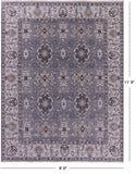 Grey Persian Fine Serapi Handmade Wool Rug - 9' 0" X 11' 9" - Golden Nile
