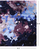 SUPER SALE Modern Hand Knotted Wool & Silk Galaxy Design Rug - 8' 2" X 10' 0"