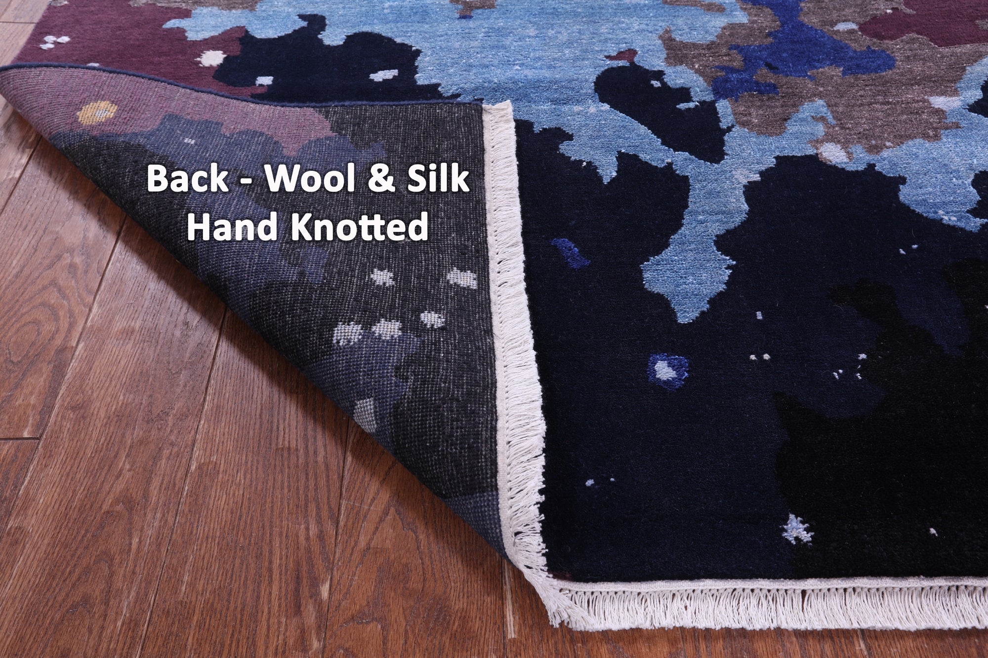 SUPER SALE Modern Hand Knotted Wool & Silk Galaxy Design Rug - 8' 2" X 10' 0"