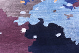 SUPER SALE Modern Hand Knotted Wool & Silk Galaxy Design Rug - 8' 2" X 10' 0"