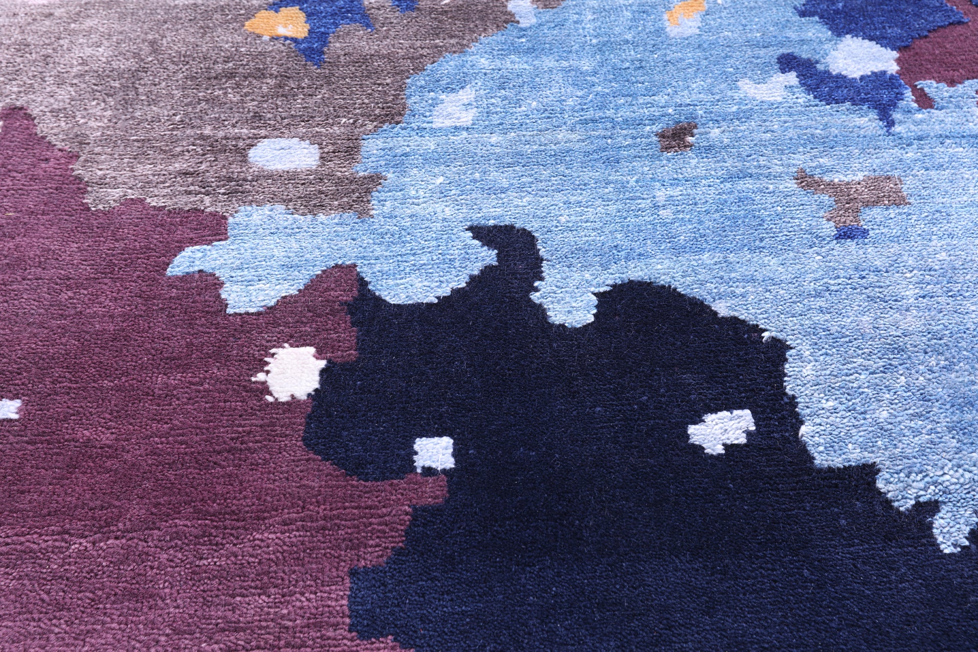 SUPER SALE Modern Hand Knotted Wool & Silk Galaxy Design Rug - 8' 2" X 10' 0"