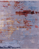 Modern Hand Knotted Wool & Silk Rug - 8' 2" X 10' 0" - Golden Nile