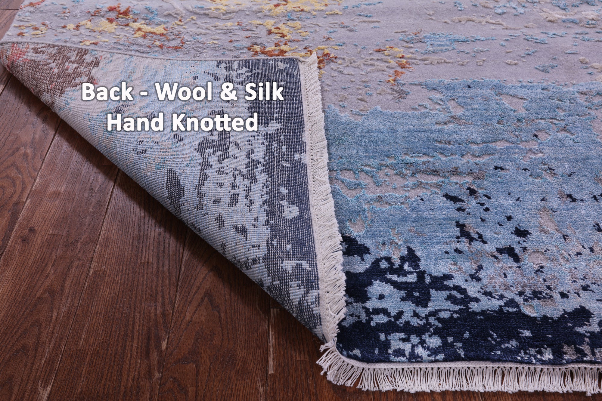 Modern Hand Knotted Wool & Silk Rug - 8' 2" X 10' 0" - Golden Nile