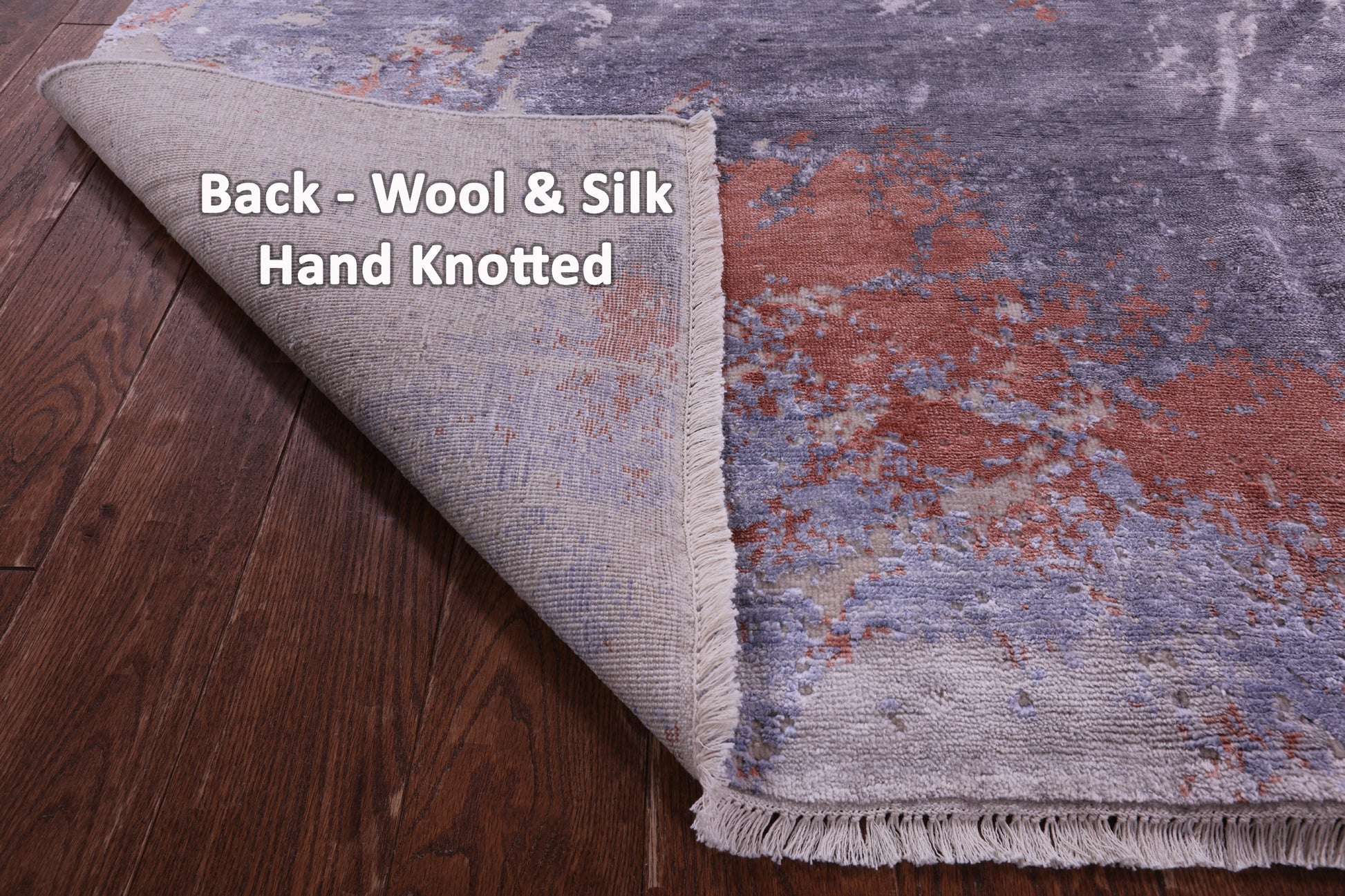 Modern Hand Knotted Wool & Silk Rug - 8' 0" X 9' 10" - Golden Nile