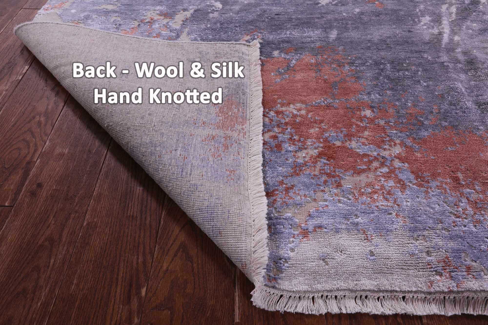 Modern Hand Knotted Wool & Silk Rug - 8' 0" X 9' 10" - Golden Nile