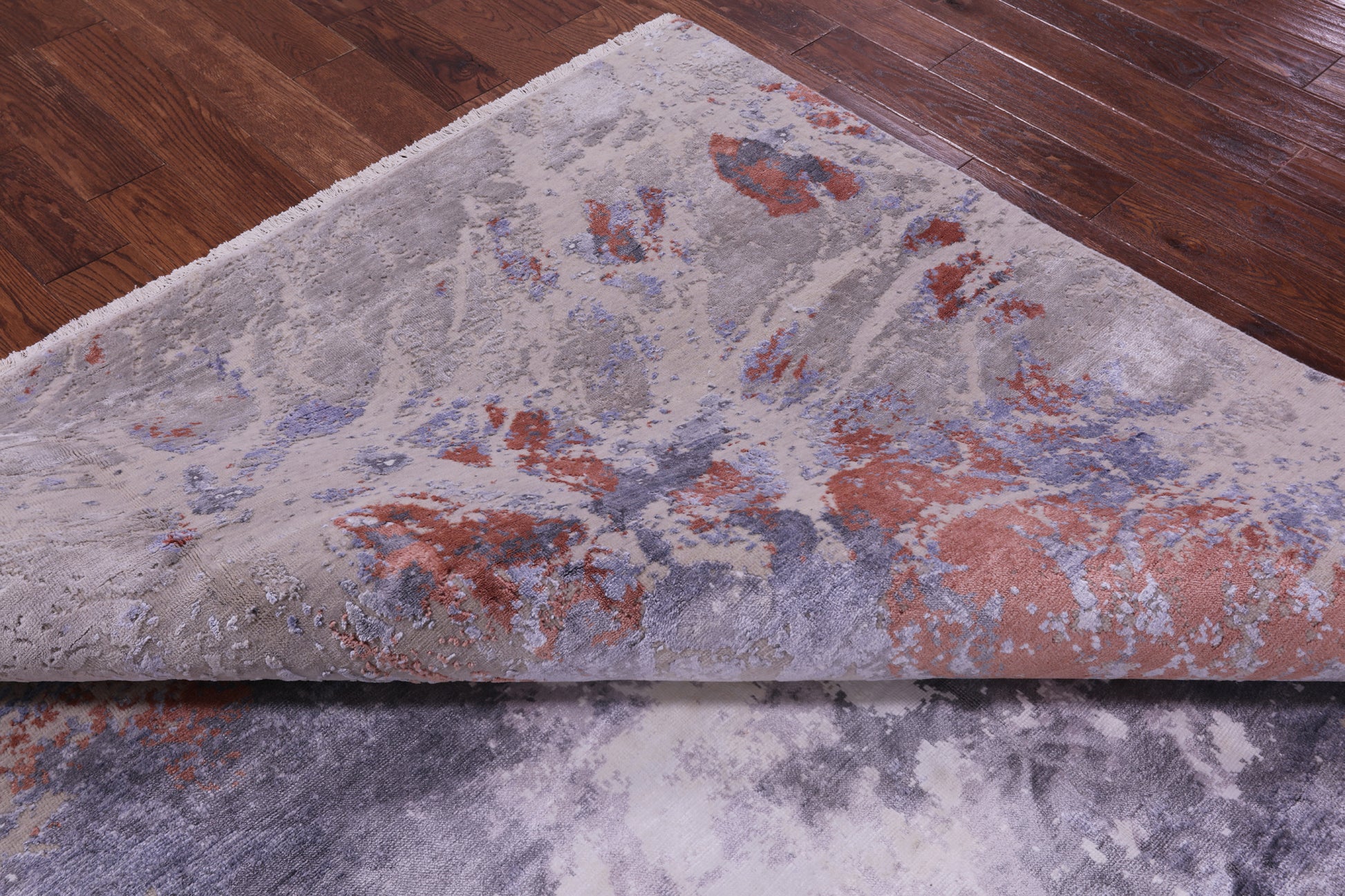 Modern Hand Knotted Wool & Silk Rug - 8' 0" X 9' 10" - Golden Nile