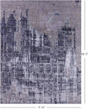 Modern Hand Knotted Wool & Silk Rug - 7' 11" X 10' 1" - Golden Nile