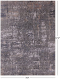 Modern Hand Knotted Wool & Silk Rug - 9' 0" X 12' 2" - Golden Nile