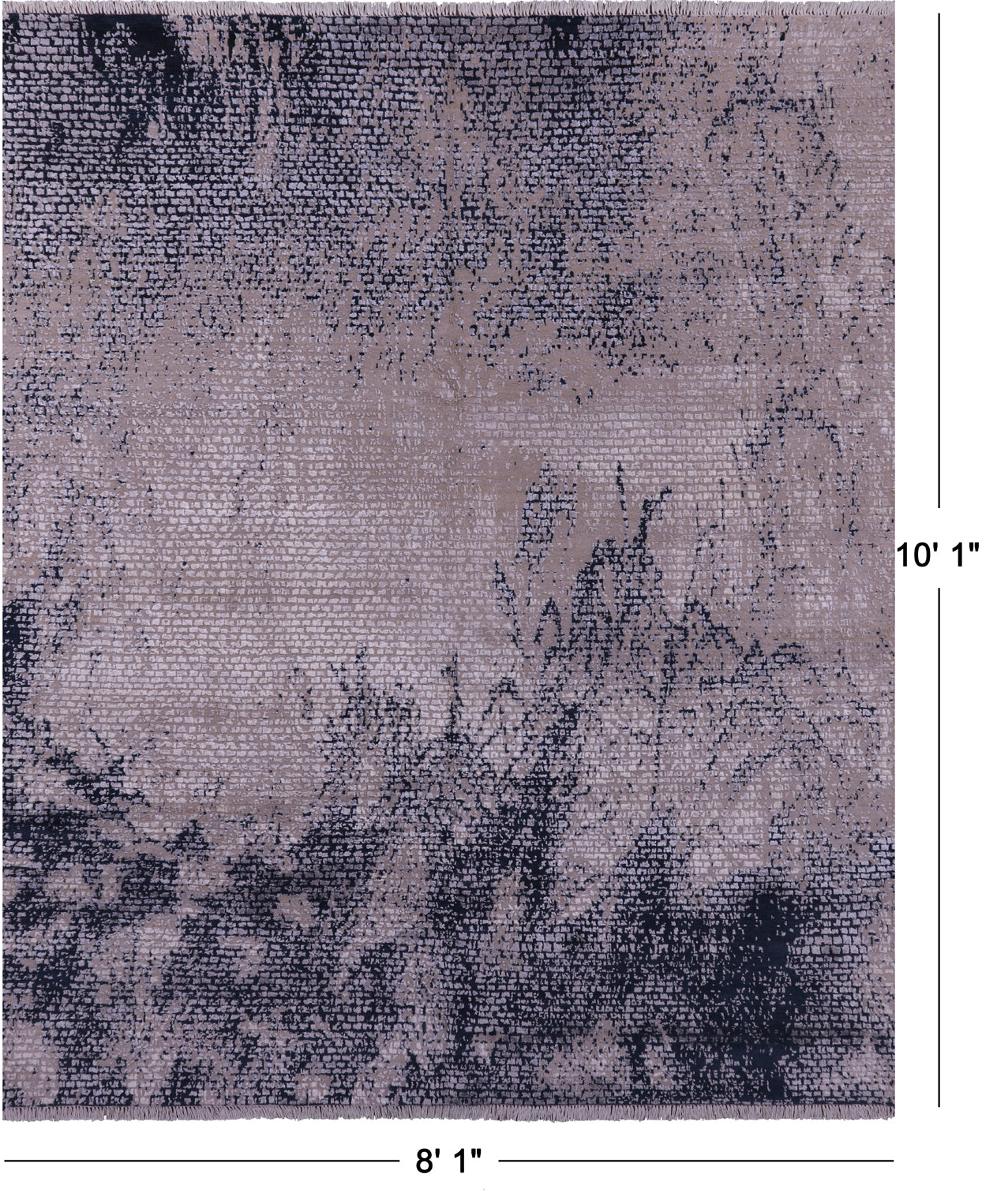 Modern Hand Knotted Wool & Silk Rug - 8' 1" X 10' 1" - Golden Nile