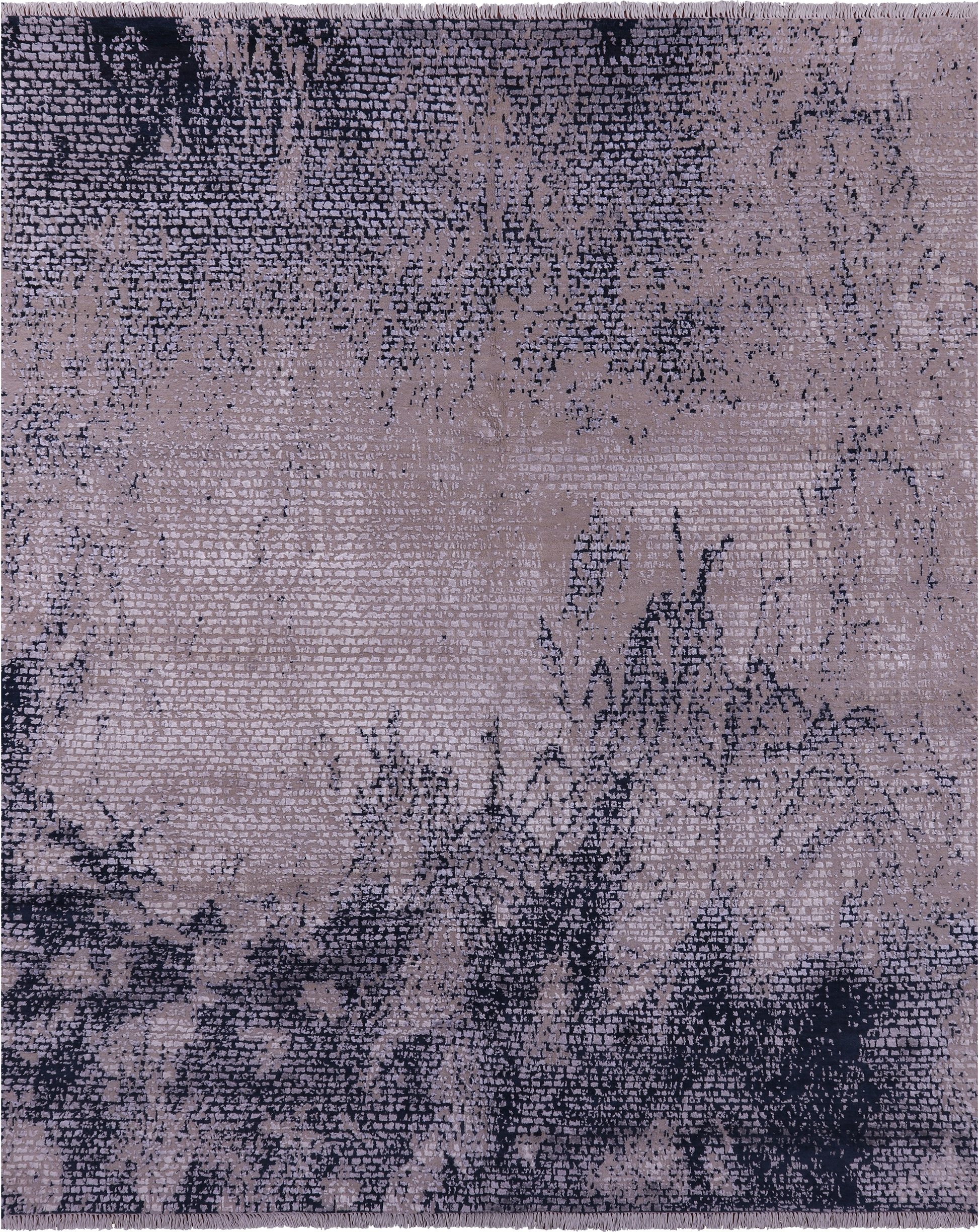 Modern Hand Knotted Wool & Silk Rug - 8' 1" X 10' 1" - Golden Nile