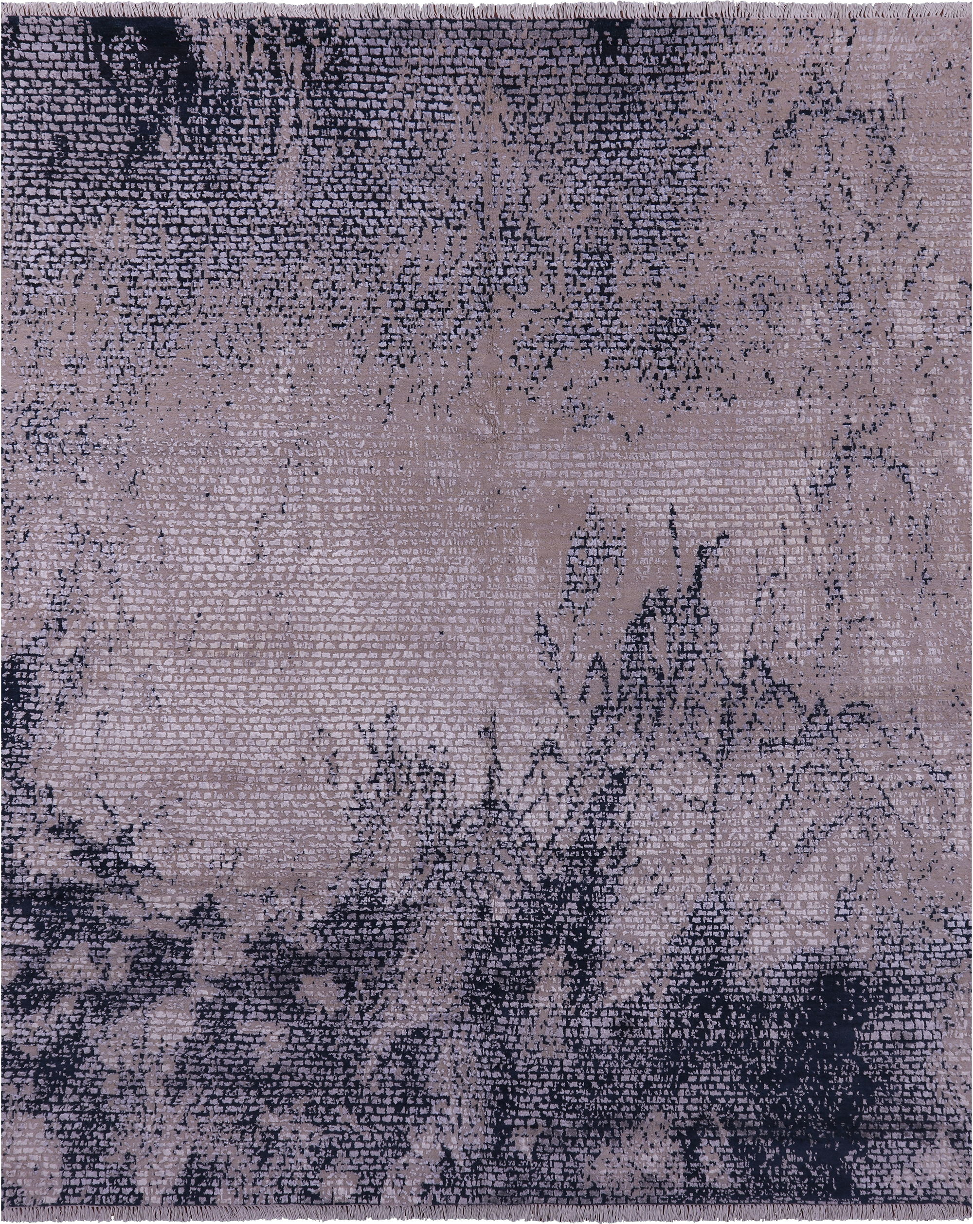 Modern Hand Knotted Wool & Silk Rug - 8' 1" X 10' 1" - Golden Nile
