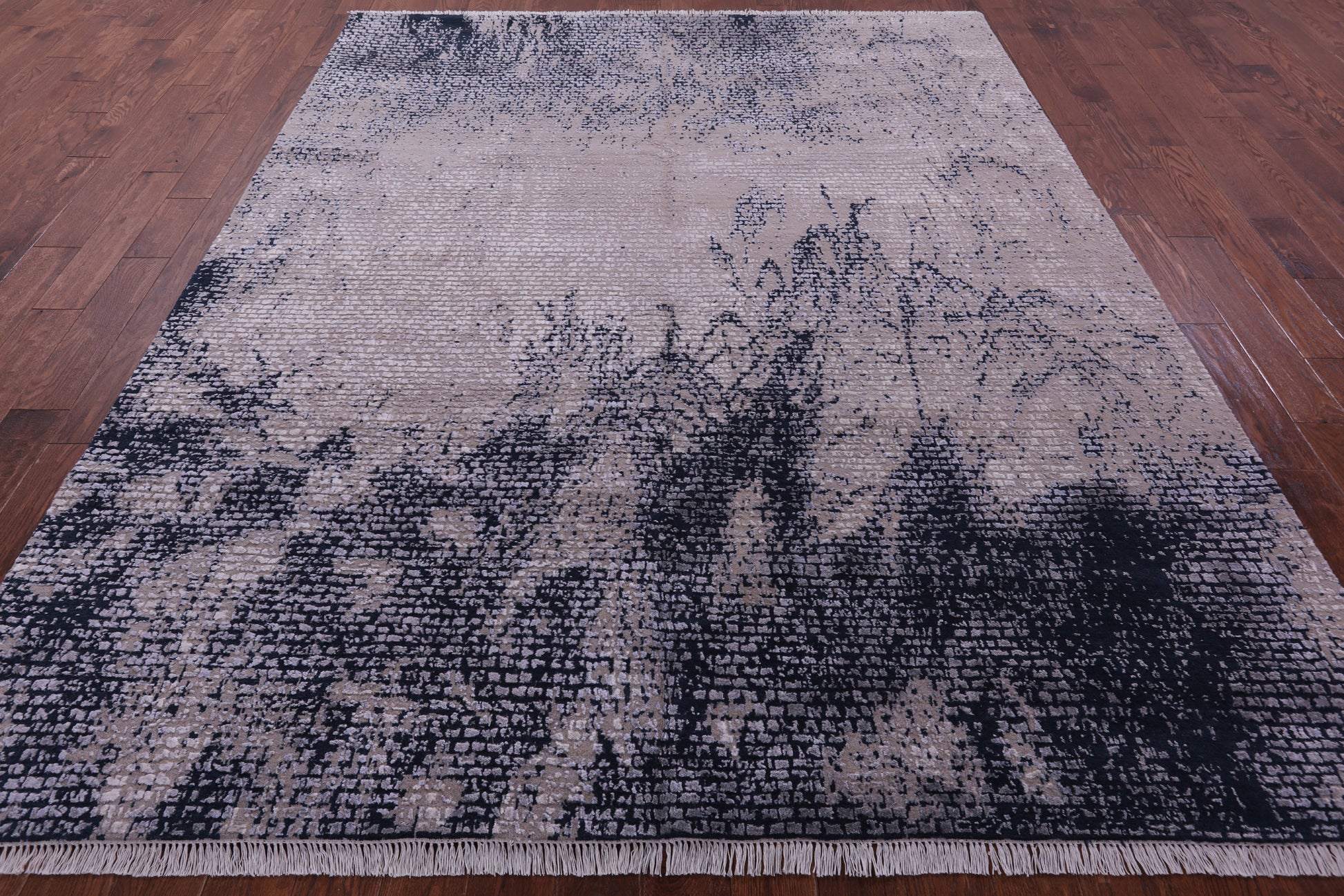 Modern Hand Knotted Wool & Silk Rug - 8' 1" X 10' 1" - Golden Nile