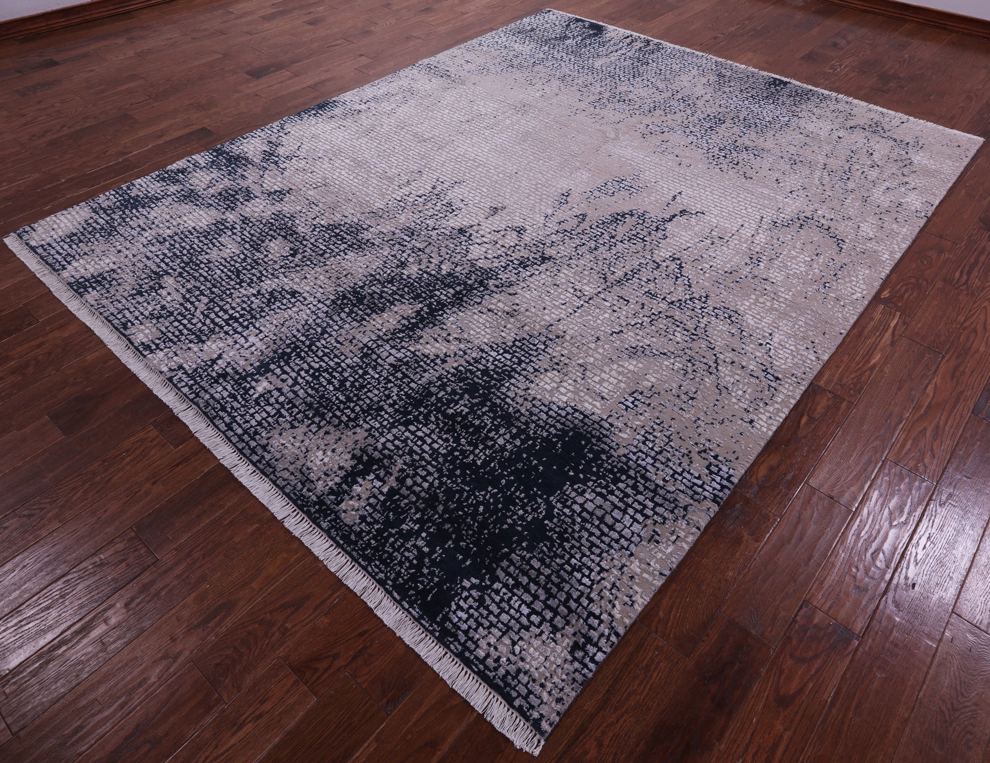 Modern Hand Knotted Wool & Silk Rug - 8' 1" X 10' 1" - Golden Nile