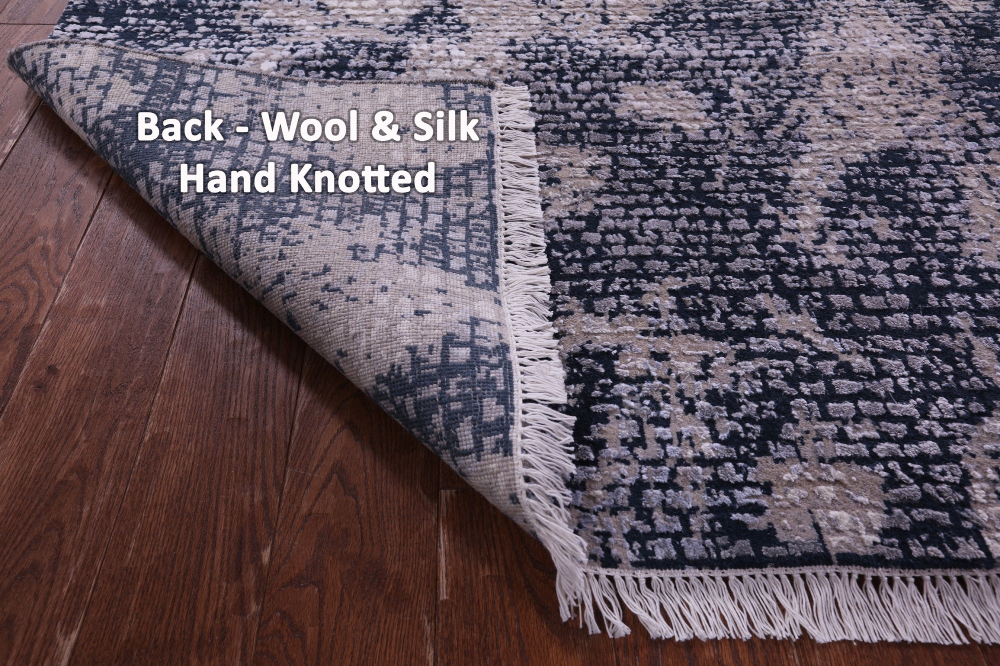 Modern Hand Knotted Wool & Silk Rug - 8' 1" X 10' 1" - Golden Nile
