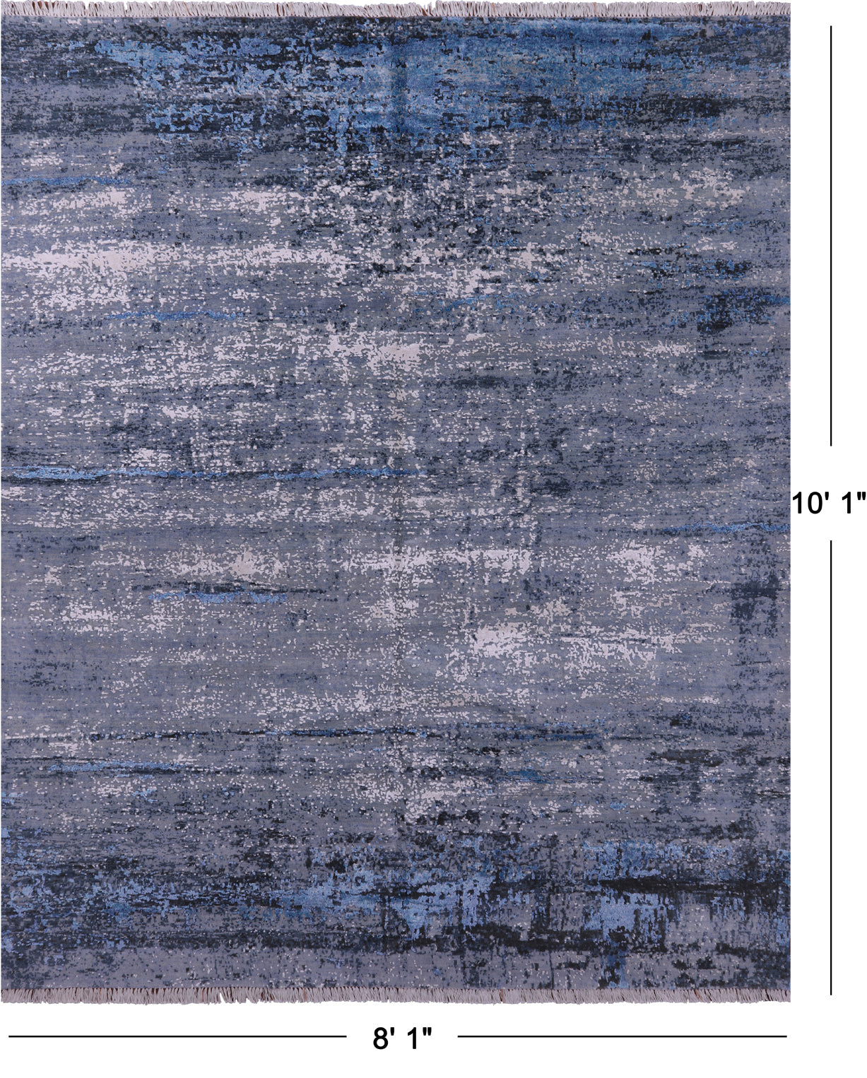 Modern Hand Knotted Wool & Silk Rug - 8' 1" X 10' 1" - Golden Nile