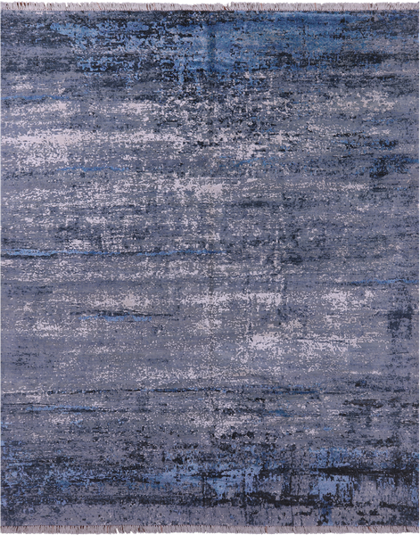 Modern Hand Knotted Wool & Silk Rug - 8' 1" X 10' 1" - Golden Nile