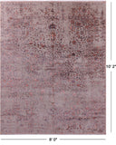 Modern Hand Knotted Wool & Silk Rug - 8' 0" X 10' 2"