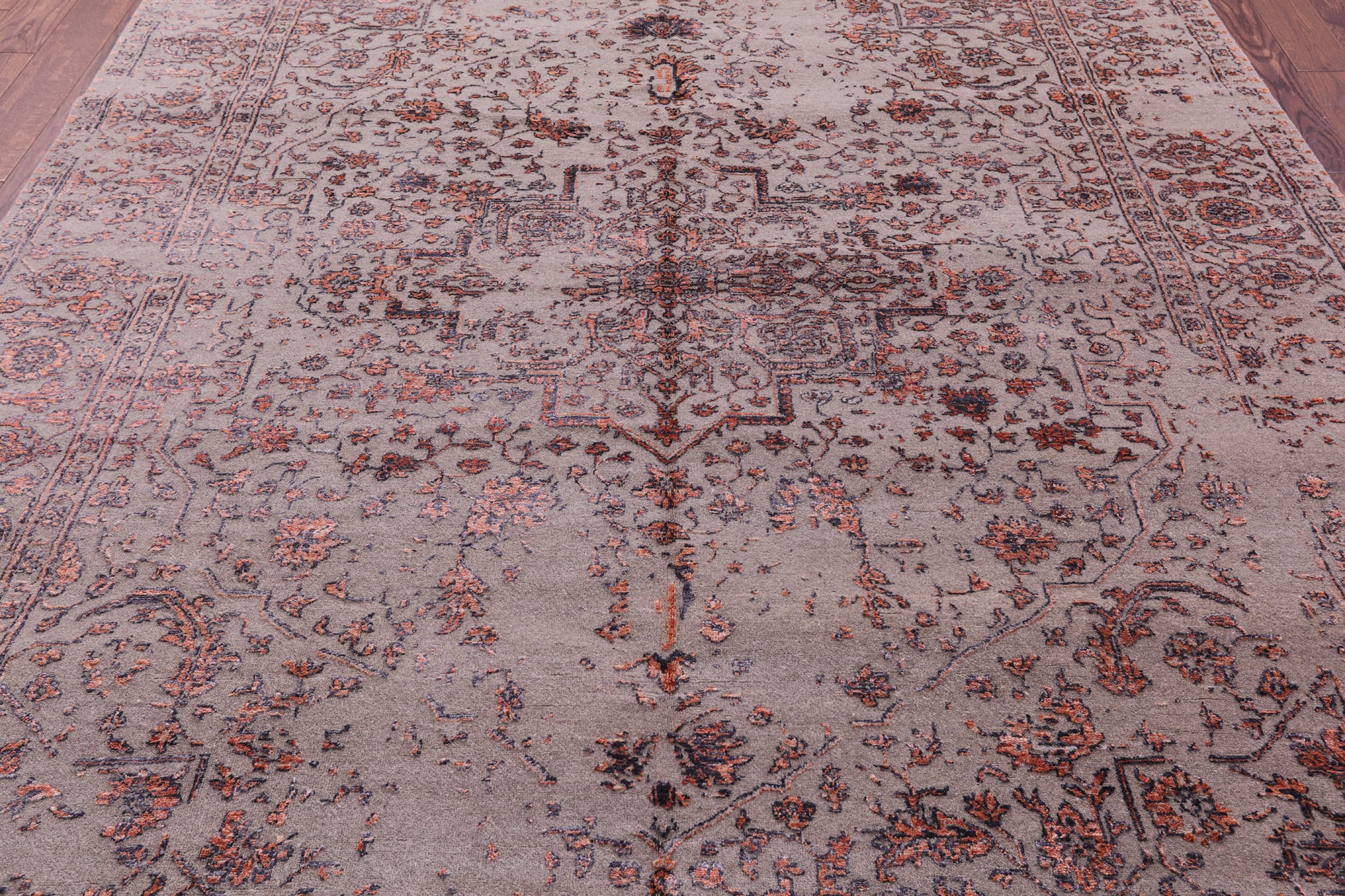 Modern Hand Knotted Wool & Silk Rug - 8' 0" X 10' 2" - Golden Nile