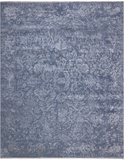 SUPER SALE Grey Modern Handmade Wool & Silk Rug - 8' 1" X 10' 1"