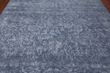 SUPER SALE Grey Modern Handmade Wool & Silk Rug - 8' 1" X 10' 1"
