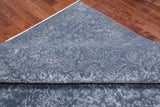 SUPER SALE Grey Modern Handmade Wool & Silk Rug - 8' 1" X 10' 1"