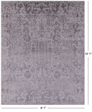 Grey Modern Handmade Wool & Silk Rug - 8' 1" X 10' 1" - Golden Nile