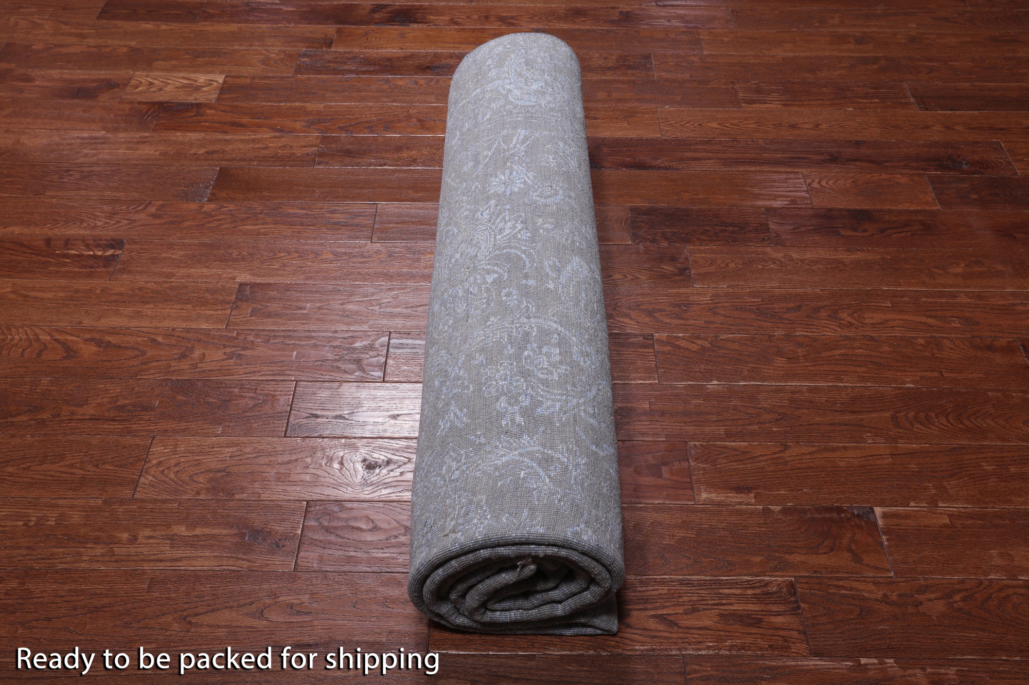 SUPER SALE Grey Modern Hand Knotted Wool & Silk Rug - 8' 2" X 10' 3"