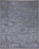 SUPER SALE Grey Modern Hand Knotted Wool & Silk Rug - 8' 2" X 10' 3"