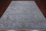 SUPER SALE Grey Modern Hand Knotted Wool & Silk Rug - 8' 2" X 10' 3"