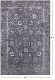 Grey Modern Handmade Wool & Silk Rug - 6' 1" X 9' 1" - Golden Nile