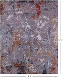 Modern Handmade Wool & Silk Rug - 8' 0" X 10' 3" - Golden Nile