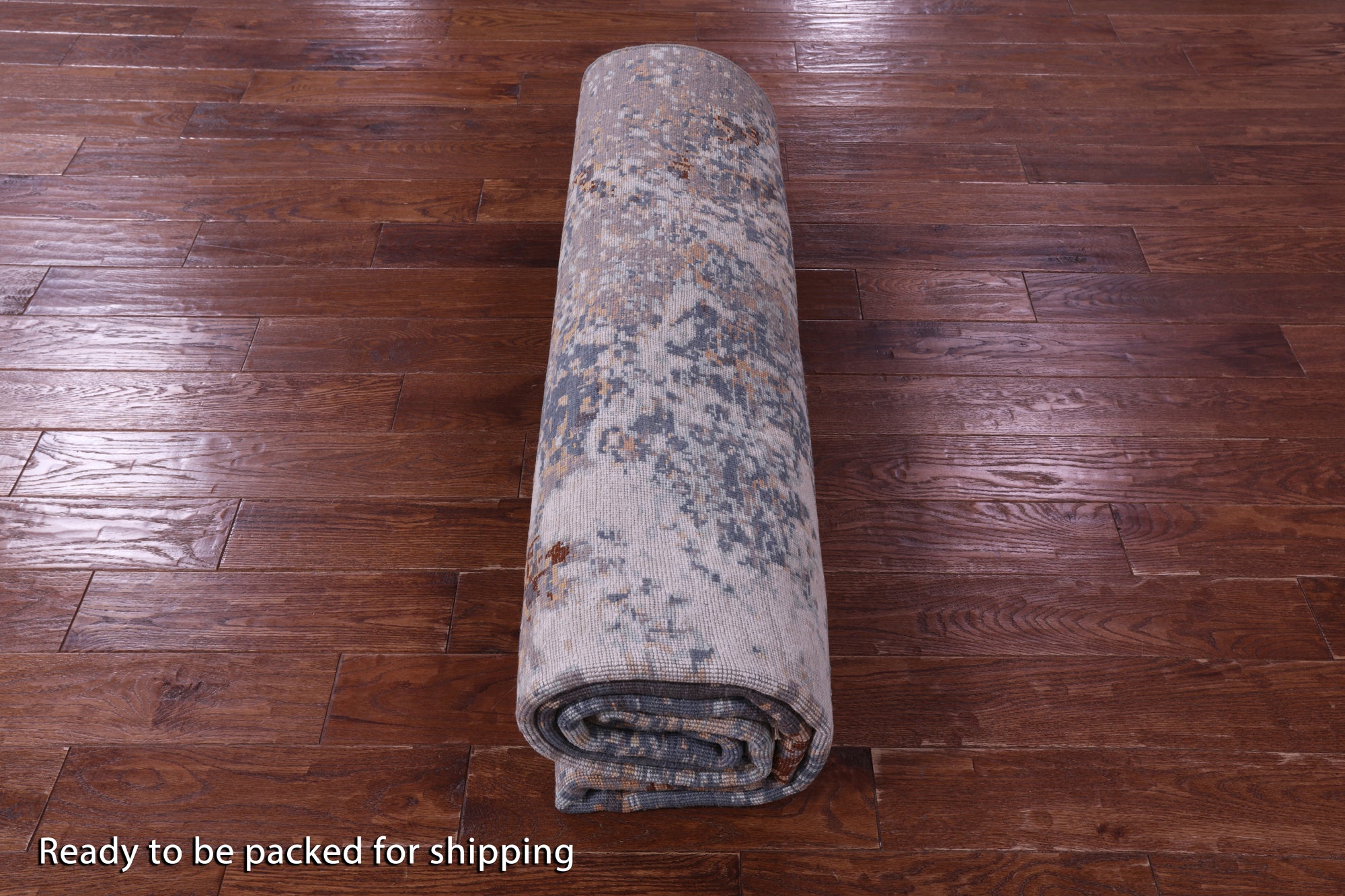Modern Handmade Wool & Silk Rug - 8' 1" X 10' 2" - Golden Nile