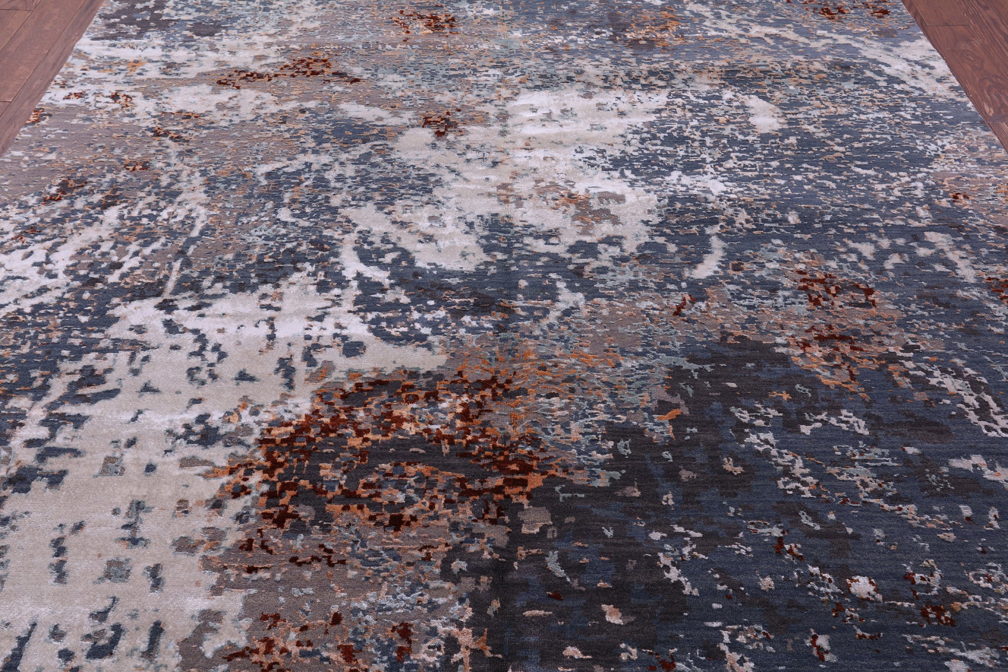 Modern Handmade Wool & Silk Rug - 8' 1" X 10' 2" - Golden Nile